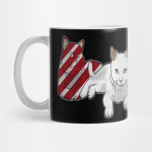 Cat Red White Blue American Flag 4th Of July Gift Mug